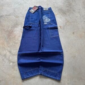 Baggy Southpole Carpenter Wide Leg Embroidered Y2K Skater Jeans 32x32